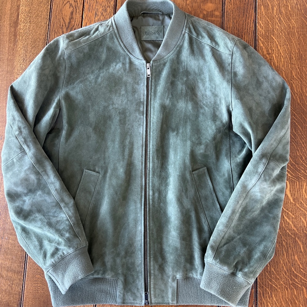 Balibaris Mens Leather Jacket (XL)